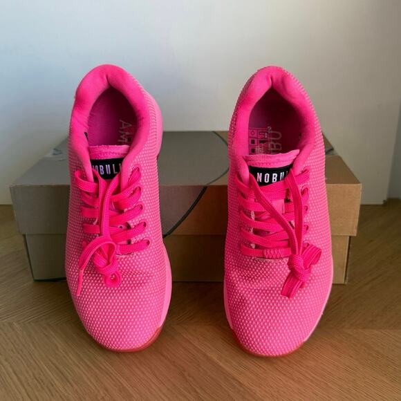 NOBULL Women's Outwork in Neon Pink Training Sneakers  - Men 4.5- W 6 - Picture 2 of 15